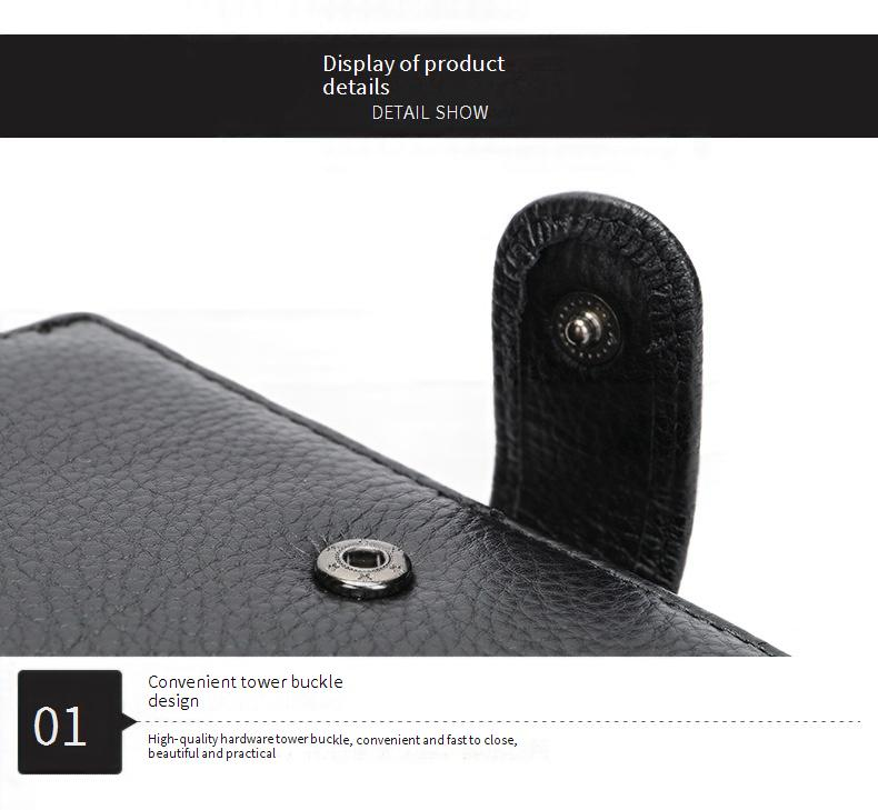 Men's Bags Wallet Men's Leather Wallet First Layer Cowhide Men's Wallet Thin Youth Business Men's Passport Bag_voghion.com