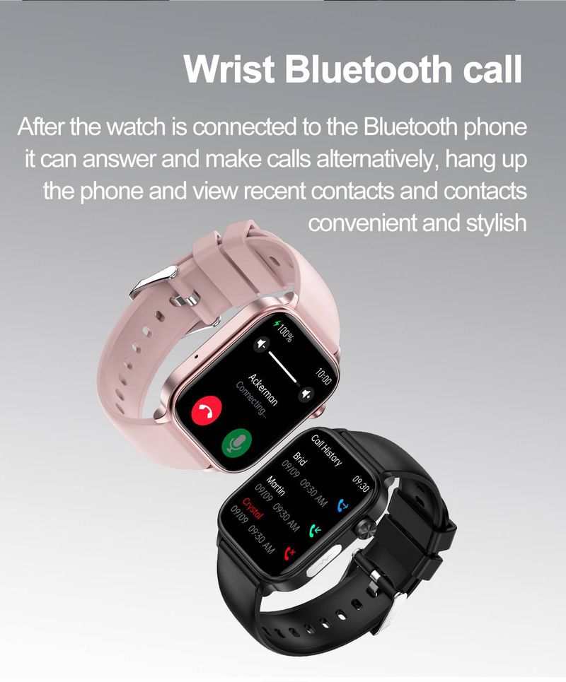 Smartwatch With ECG & Non-Invasive Blood Glucose Monitoring, Bluetooth Calling, 14-Day Battery, Blood Oxygen Tracking, IOS Compatible_voghion.com