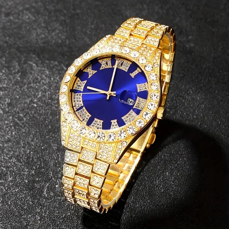 1pc-Charming Men's And Women's Watch Set, Quartz Movements, Circular Alloy Case Strap, Suitable For Daily Wear, Parties, Easter, Halloween, And Gifts_voghion.com