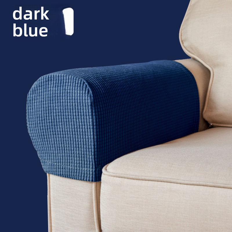 Copribraccioli per divani elasticizzati - Protezione antiscivolo spessa per divani, sedie e poltrone reclinabili, tessuto in pile morbido a quadri, vestibilità universale_voghion.com