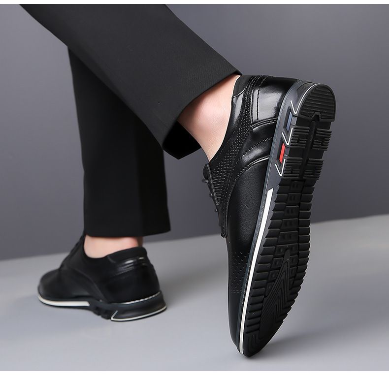 Produttori di scarpe da uomo con lacci di grandi dimensioni per il commercio estero transfrontaliero, dal 38 al 53, in pelle, inscatolate o imbustate, allargabili e ingrandibili._voghion.com