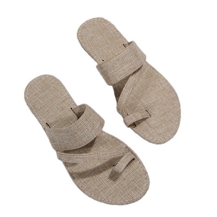 Large Size Flat Slippers For Women In Summer 2025, New Comfortable Toe Set Beach Sandals_voghion.com
