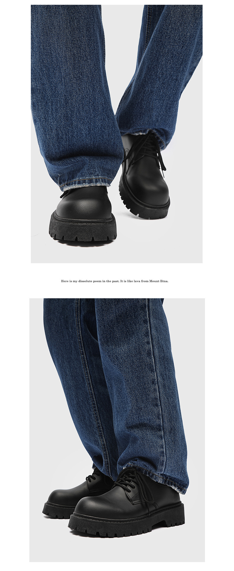 Men's Casual Derby Shoes With Thick Sole & Height Increase - Round Toe Low Top PU Leather Lace-Up Shoes For Daily Wear_voghion.com