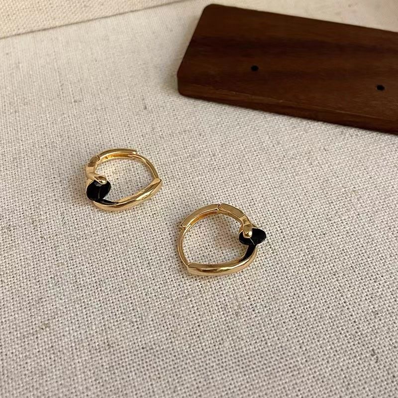 Orecchini coreani di nicchia con zirconi micro intarsiati geometrici alla moda, fibbie per le orecchie, orecchini da donna con temperamento squisito e versatile_voghion.com