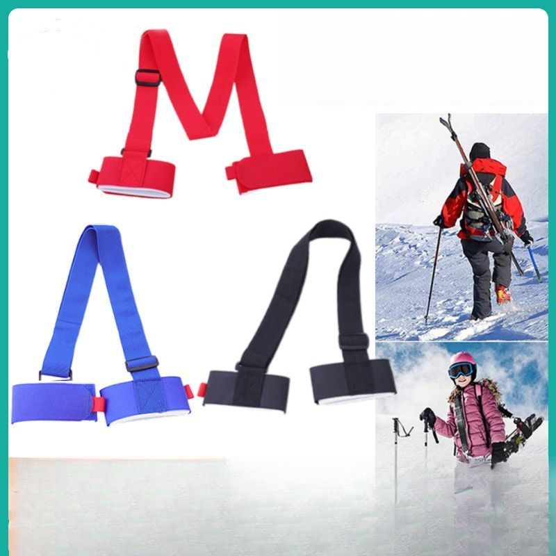 Cinghia di fissaggio antiscivolo magica per slitta da snowboard doppia, regolabile e ispessita_voghion.com