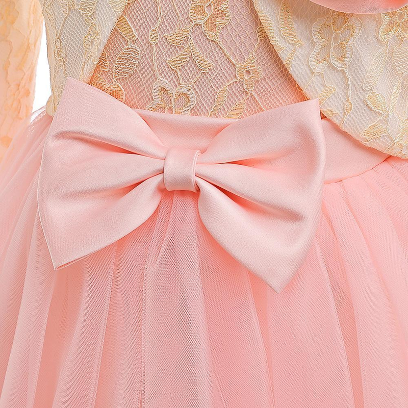 Nuovo vestito per bambini, vestito da principessa per bambine di piccole e medie dimensioni, gonna in tutù con fiocco ricamato e giacca, completo in 2 pezzi_voghion.com