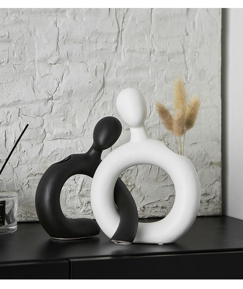 Stile nordico Arte moderna Figura Vaso Ornamenti da tavolo Soggiorno Decorazioni da tavolo Regali di inaugurazione della casa Trasloco_voghion.com