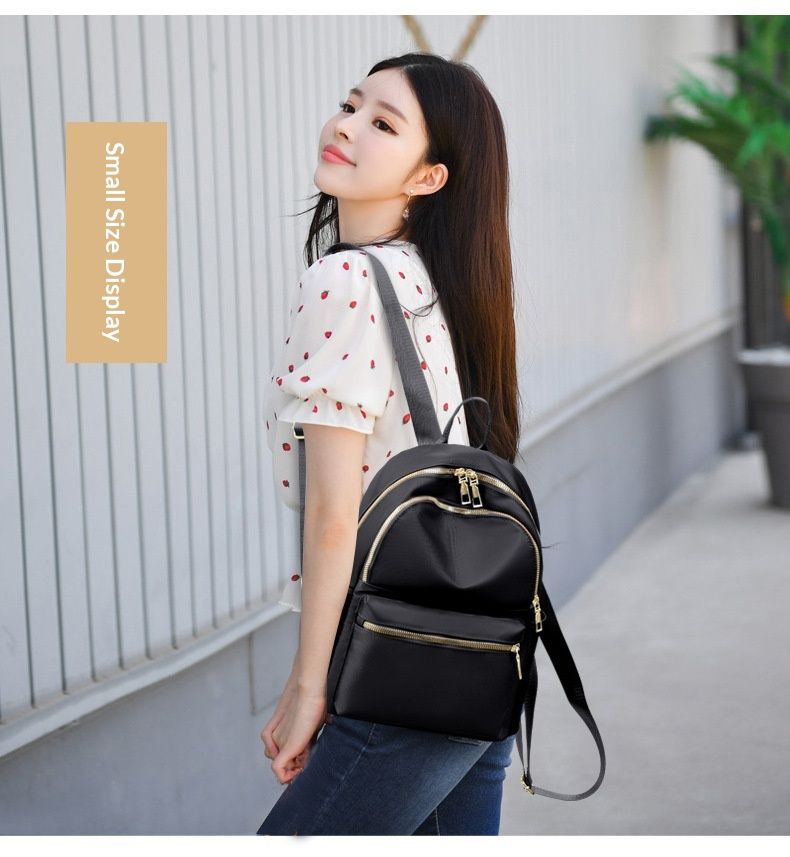 Satin Satin Factory Direct Sales 2024 New Trendy Korean Version Versatile Single Shoulder Crossbody Fashion Oxford Cloth Backpack_voghion.com