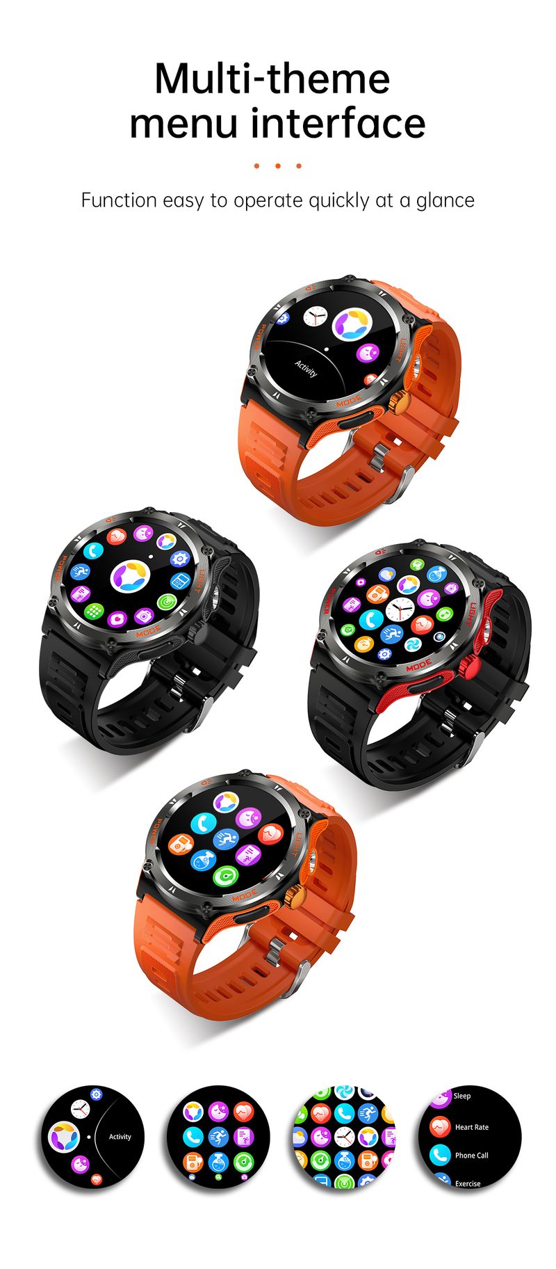 Akıllı Saat Erkekler 1.53 İnç Ultra HD Ekran 500 Mah Pil Bluetooth Çağrı Akıllı Saat Huawei Xiaomi GPS İzleme_voghion.com