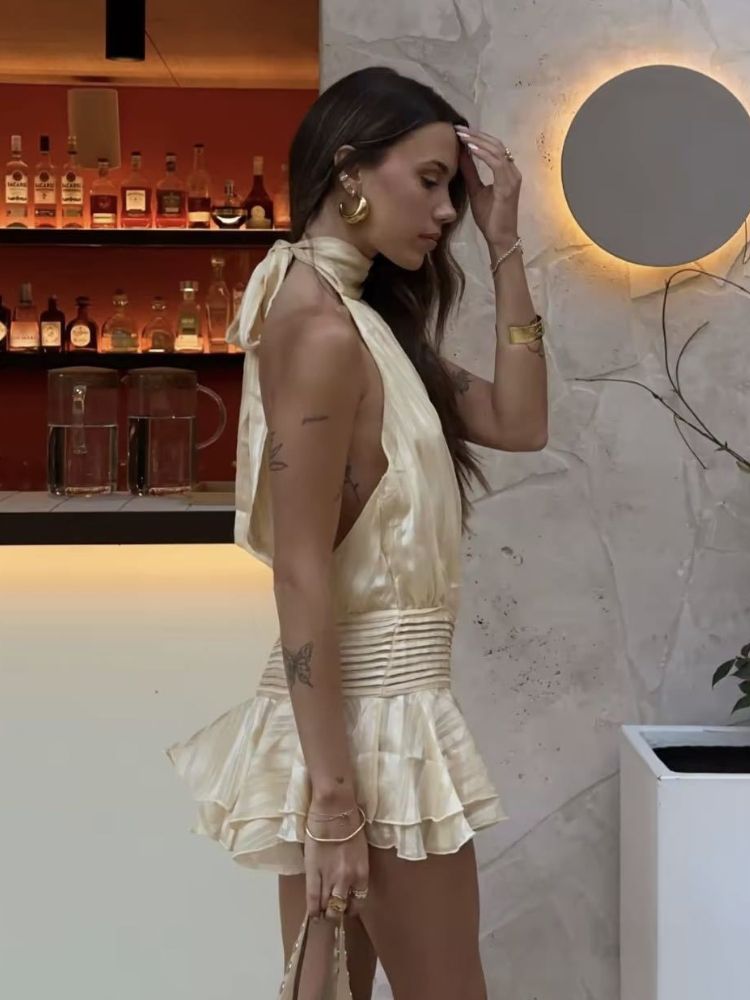 Abito da donna in seta con cravatta K Fashion_voghion.com