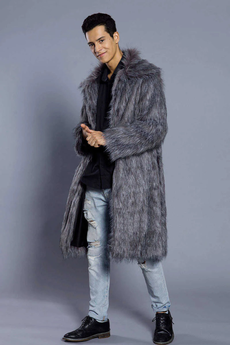 2018 herbst Winter Neue männer Quadrat Kragen Faux Nerz Pelz Langen Mantel High-grade Mann Komfortable Dicke Warme windjacke_voghion.com