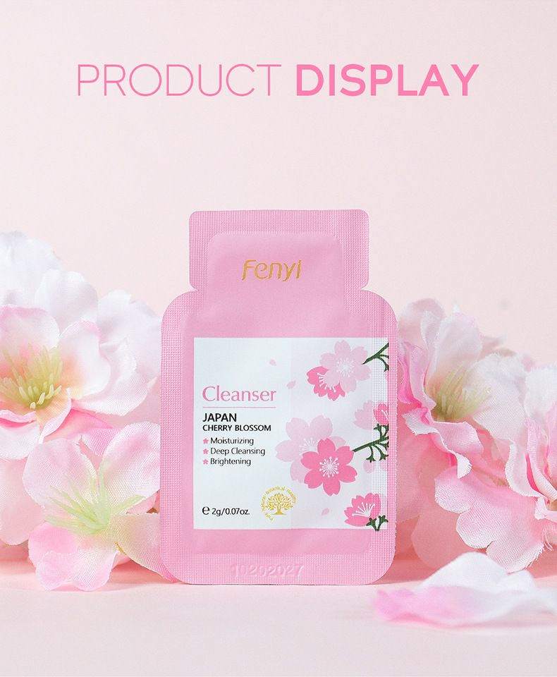 FENYI Sakura 4 daļu ādas kopšanas produktu komplekts mitrinošs un saudzīgs 1 daļas 2 g izmēģinājuma iepakojums ādas kopšanai_voghion.com