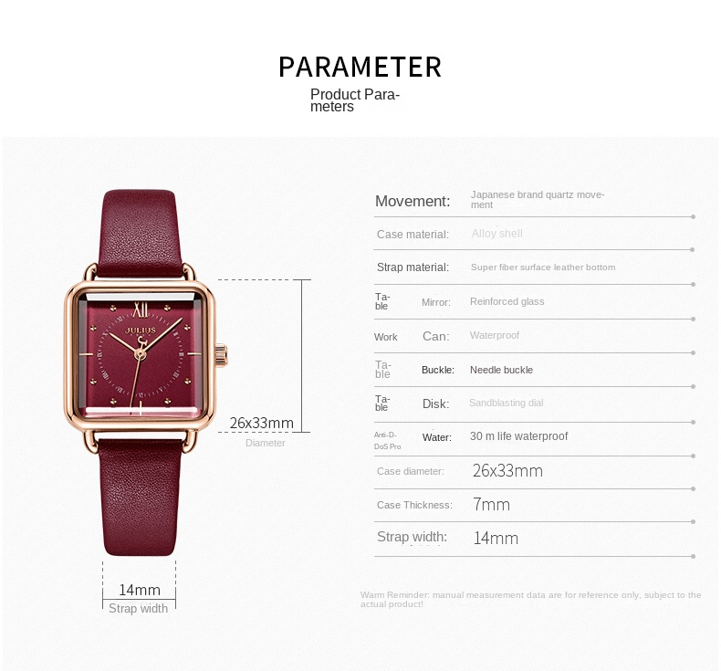 Stilvolle und elegante Paare Einfache Hochwertiges Lederarmband Geschenk Quadratische wasserdichte Quarz Casual Business Uhr_voghion.com