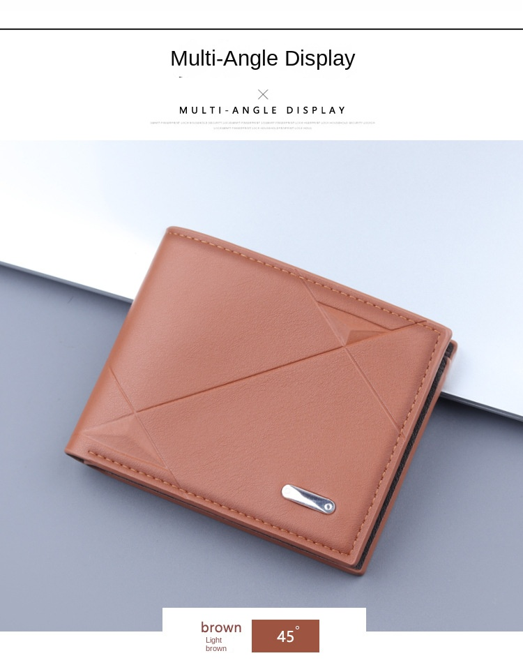 Cartera corta, cartera para tarjetas, cartera todo en uno para hombre, cartera para hombre, clip corto plegable, gran capacidad para hombre, nuevos modelos_voghion.com