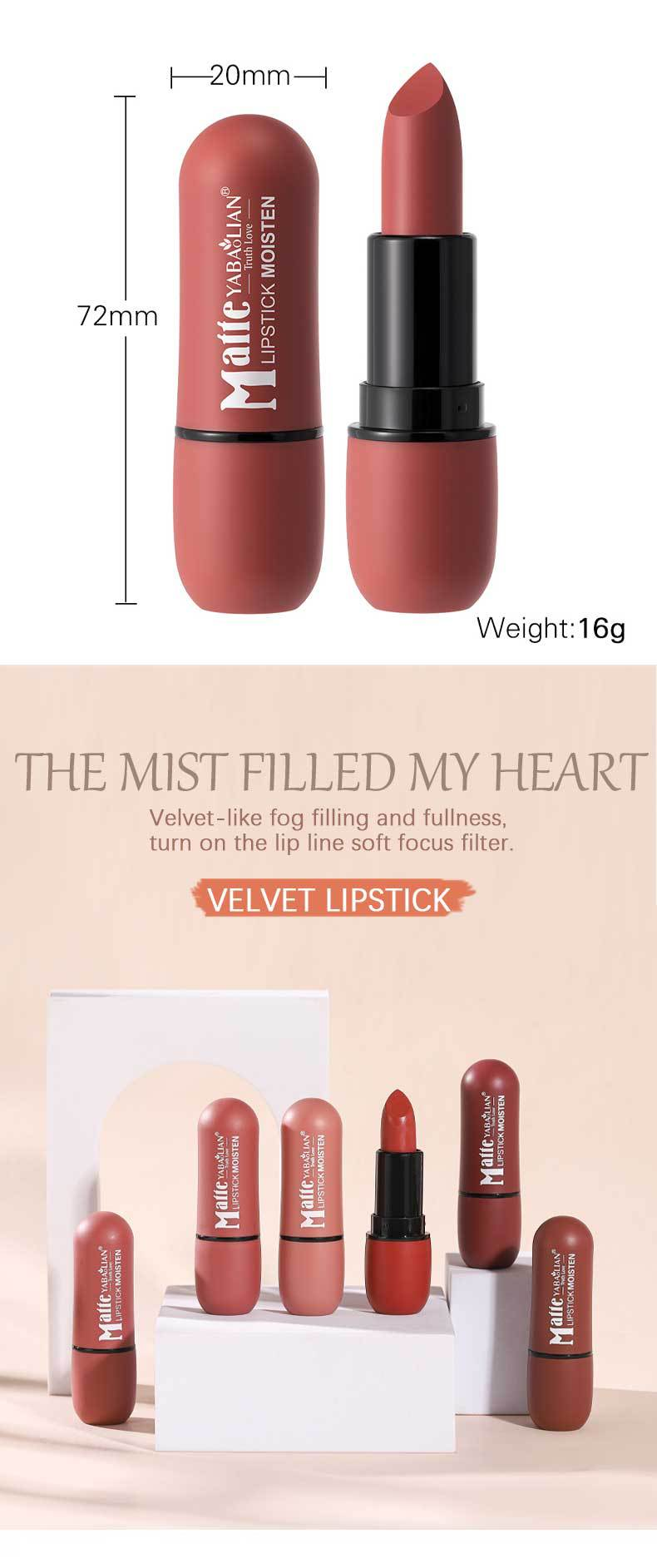 Mist lipstick does not stick to a cup of waterproof lipstick Bullet lipstick_voghion.com