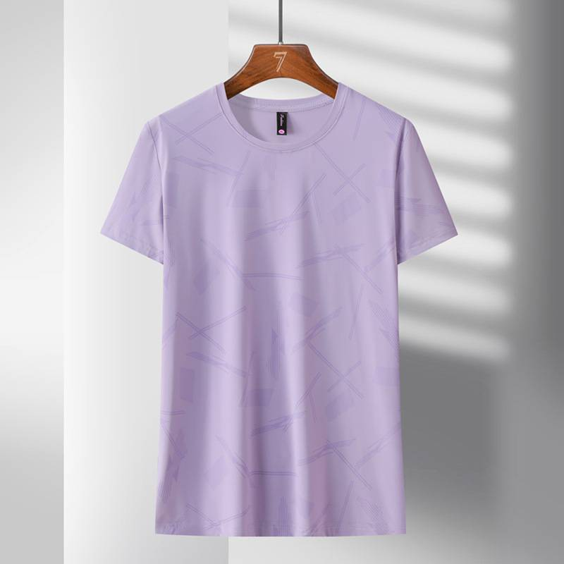 Herrenbekleidung Übergröße Dünne Sport-Kurzarm-T-Shirts für Männer und Frauen Neue Sommer-Oberteile aus Eisseide in großen Größen Schnelltrocknende Lauf-Fitness-T-Shirts_voghion.com