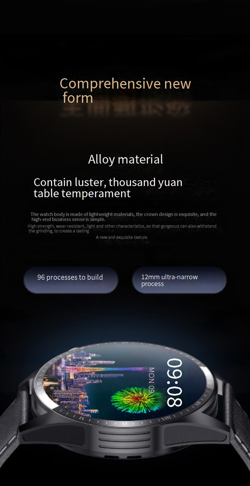 Älykellot Uusi älypuhelinkello G20 miesten kello Monitoiminen syke Veren happi Bluetooth_voghion.com