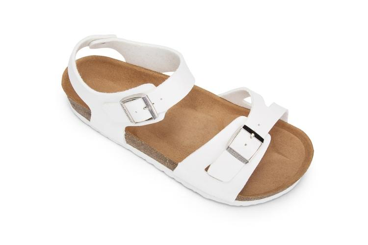 Lederkorksandalen Retro für Herren und Damen mit dicker Sohle, zweireihig, braun, groß, ein Zeichen oder ein Objekt, das eine Zahl anzeigt_voghion.com