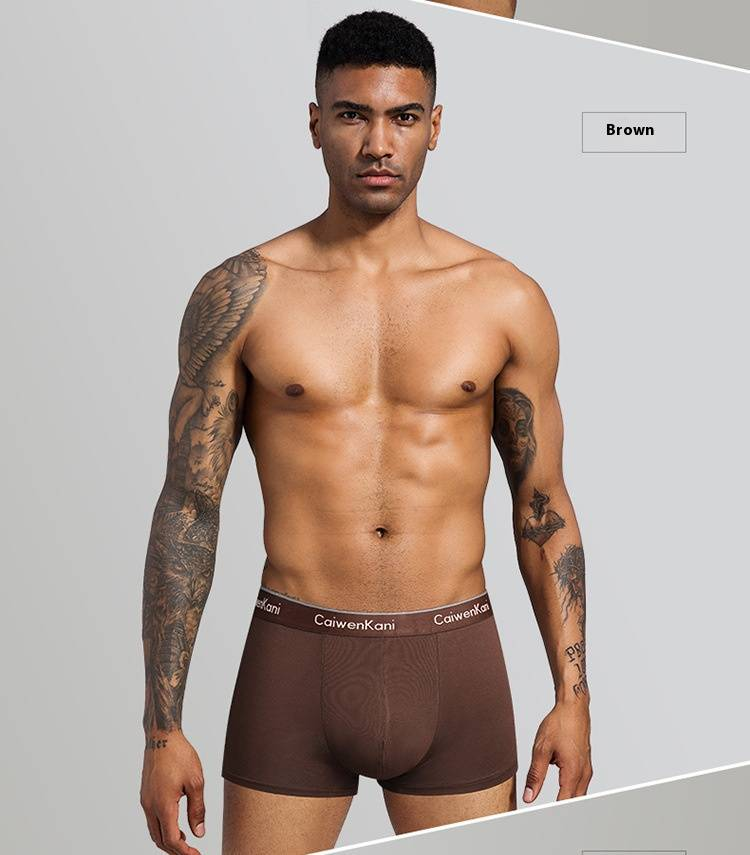 Men's Underwear Boxer Briefs Breathable Cotton Modal Four Corner Cɼckν Thin Shorts Pants Gift Box_voghion.com