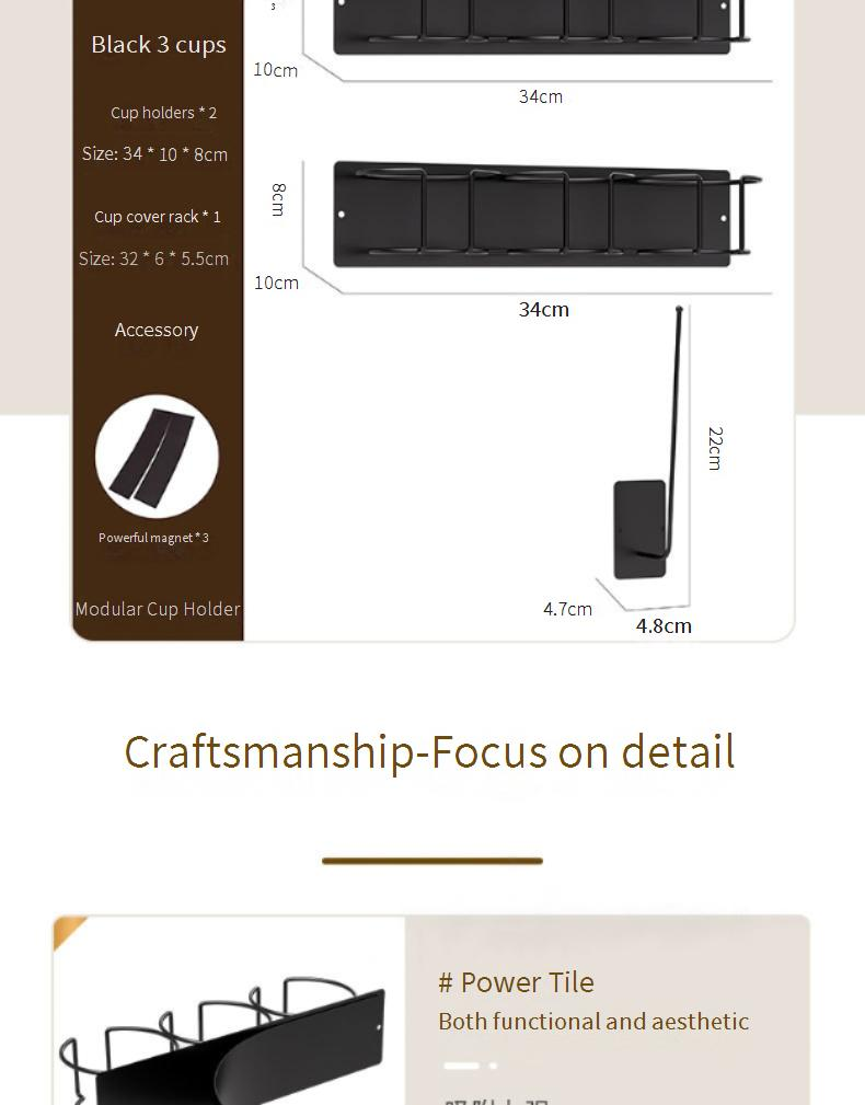 Family Organizer Cup Holder New Modular Magnetic Cup Holder Refrigerator Side Storage Rack_voghion.com