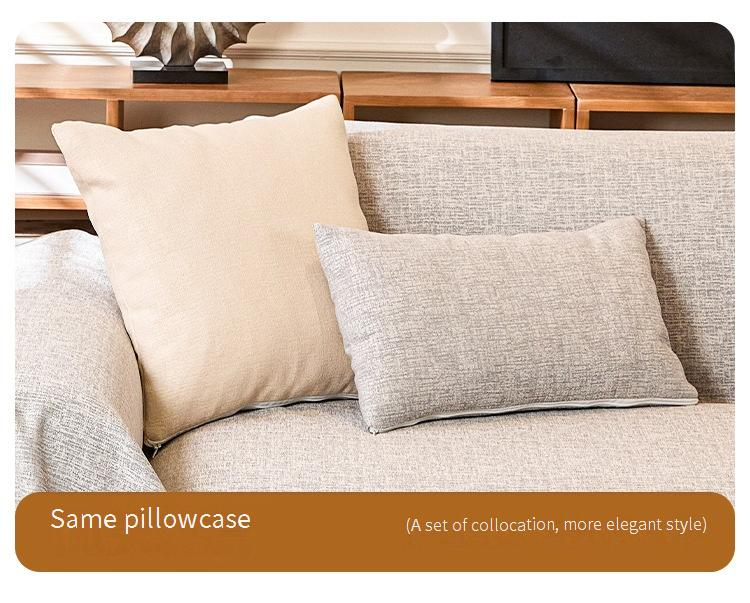 Linen-Look Sofa Cover - Minimalist Modern Couch Protector (Cat-Proof Washable Soft & Breathable Universal Fit)_voghion.com