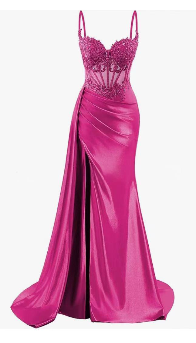 Damenbekleidung Neues grünes sexy Tube Top langes Abschlussball-Party-Abendkleid_voghion.com