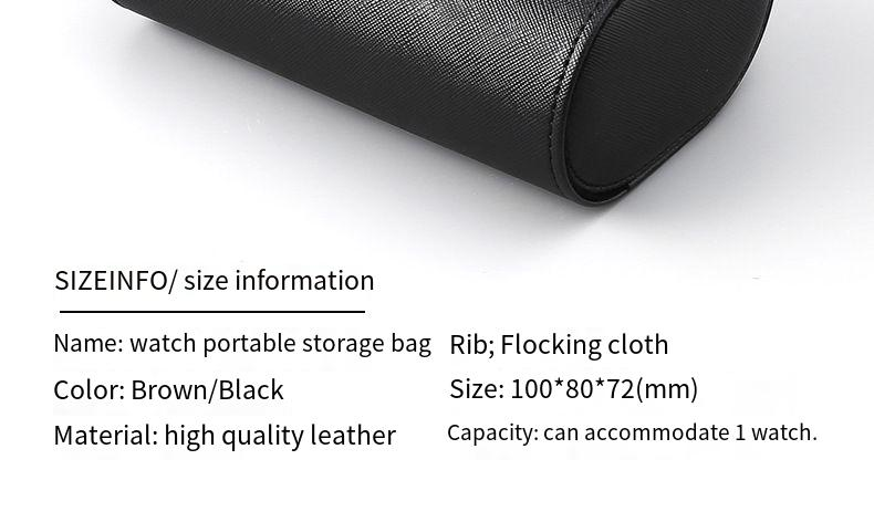 Watch Storage Box Portable Watch Box PU Three Position Watch Box Dustproof And Drop Proof Mechanical Watch Box Travel Watch Bag_voghion.com