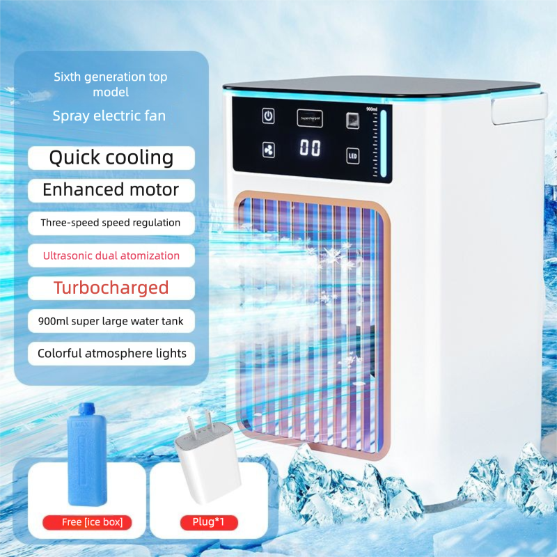 Smart Conditioning Spray Electric Fan Mobile Mini Air Conditioner Household Bedroom Small Cooling Machine_voghion.com