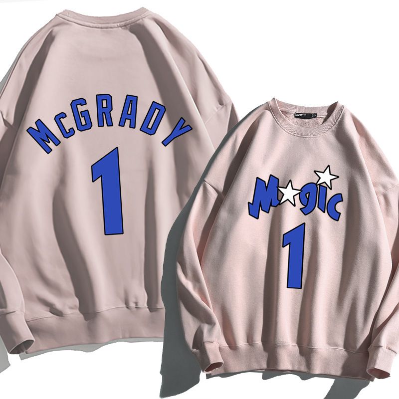 T-shirt maglione girocollo a maniche lunghe Basketball Magic McGrady 1 per uomo e donna, marchio di moda autunno/inverno ampio_voghion.com