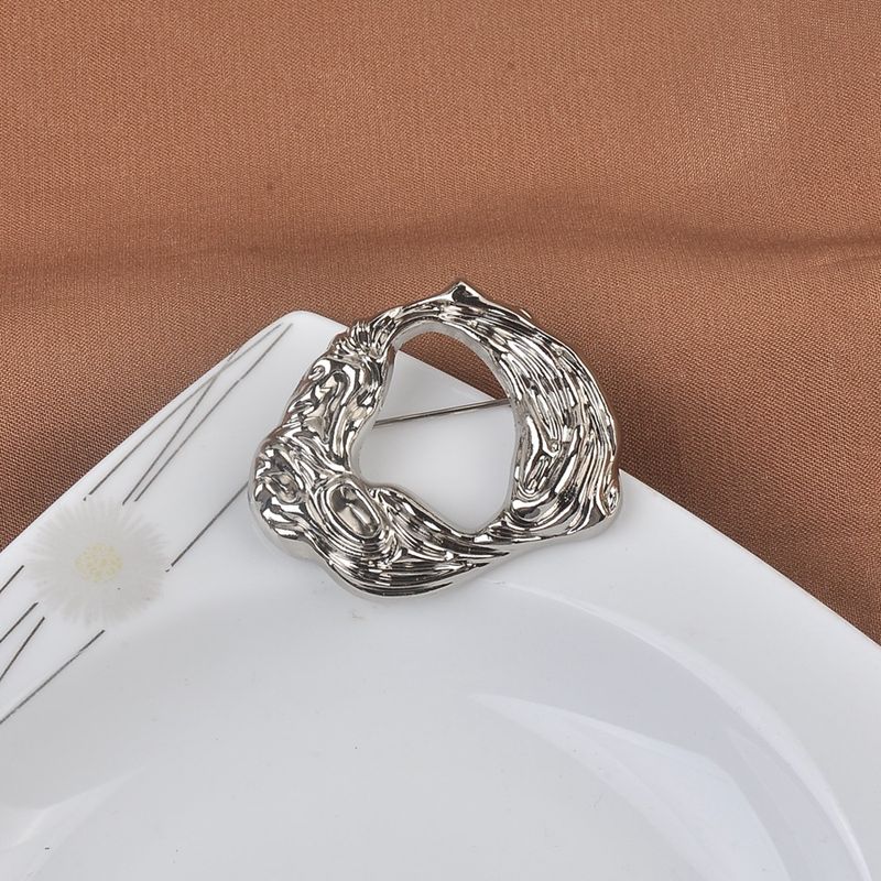 Modische, unregelmäßige Brosche, hochwertig, schlicht, vielseitig, kleine Metallnadel, Bekleidungsaccessoires_voghion.com