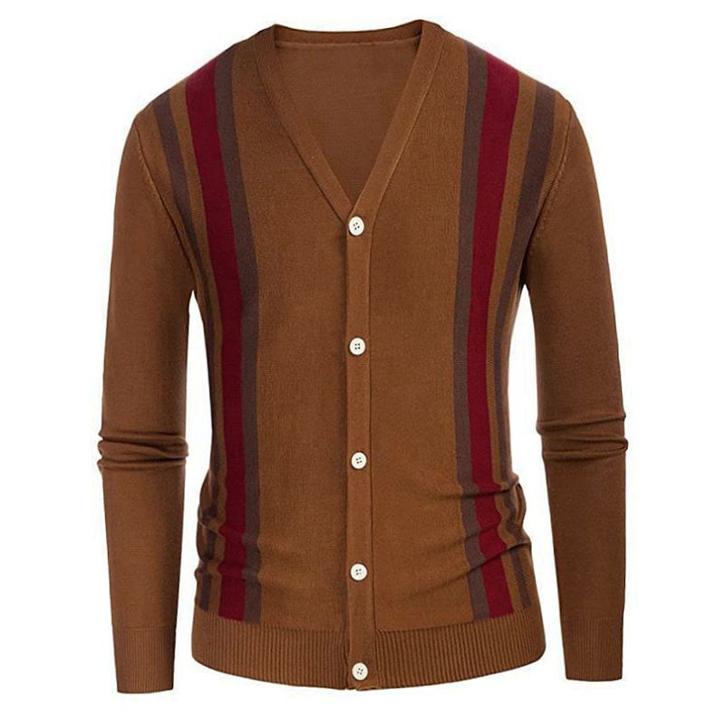 Men's Clothing spring new men's knitted sweater V neck thin long sleeved sweater SY0126_voghion.com