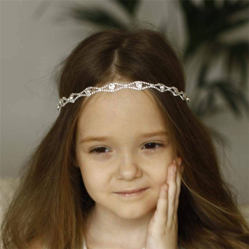 Neue Kette mit Strasssteinen und Diamantketten, Haar für Bräute, Hochzeiten, einfache Kopfbedeckung, Damen-Kopfschmuck-Accessoires_voghion.com