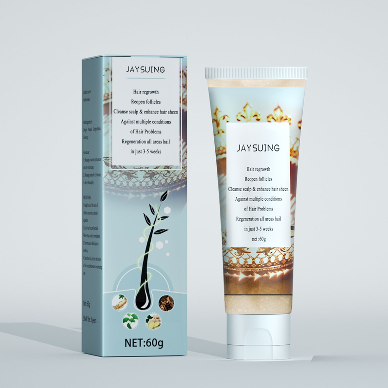 Jaysuing Herbal Scrub Cream zur Pflege, zur Vorbeugung von Haarausfall, nährendes Shampoo für das Haarwachstum_voghion.com