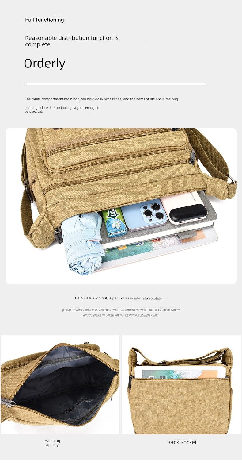 Men's Outdoor Large Capacity Shoulder Canvas Bag_voghion.com