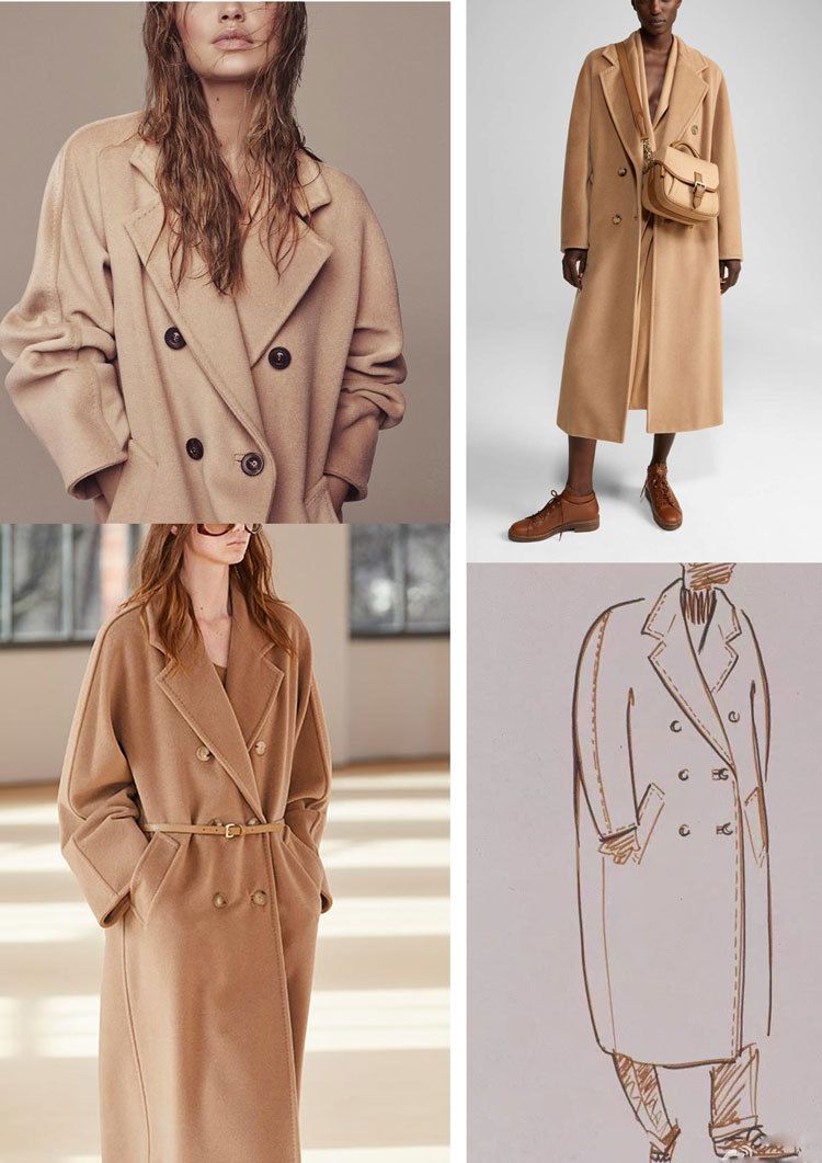 Women's Clothing Inspired Wool & Cashmere Coat – Oversized Double-Breasted Long Trench In Black, Camel & Red_voghion.com