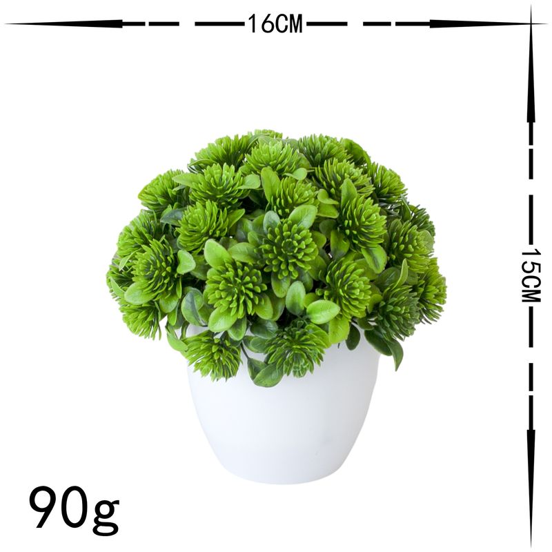 Simulazione pianta bonsai desktop fiori artificiali ornamenti per piante palla di fiori palla di erba decorazione della casa in vaso piccoli ornamenti_voghion.com