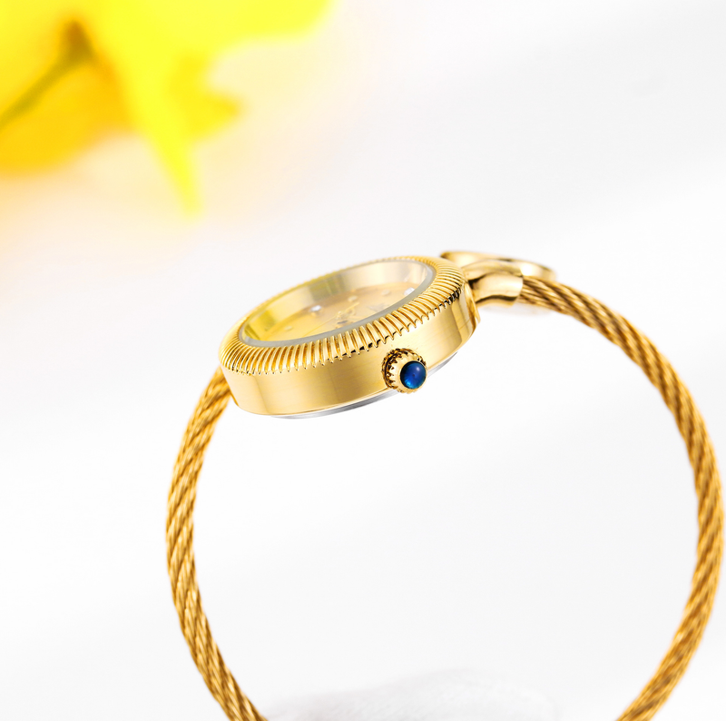 Orologio da donna di alta gamma, in stile francese, con ciondolo e bracciale avvolto, piccolo_voghion.com