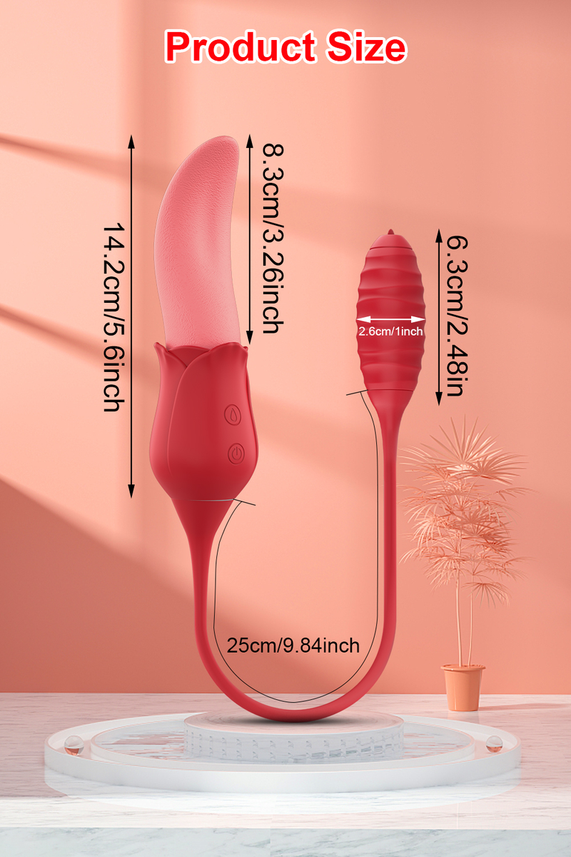 Rose Sex Toys Realistic Tongue Licking Vibrating Female Nip Clitoral Stimulator Adults Goods Vibrators for Wom_voghion.com