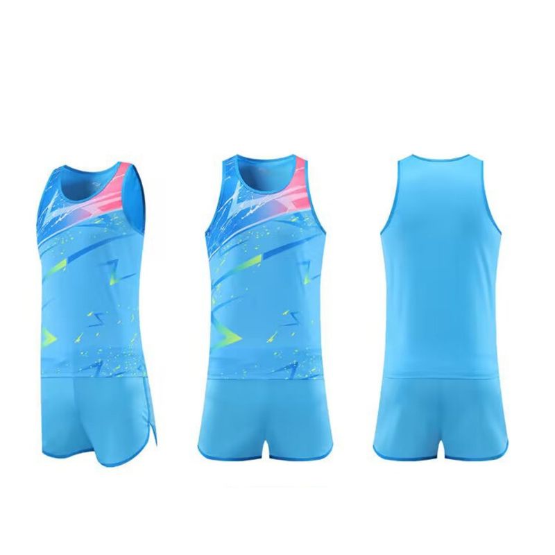 Ensemble de sport pour homme et femme, gilet et short de marathon, entraînement de vitesse, survêtement, compétition, sprint, course à pied_voghion.com