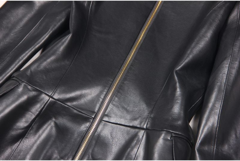 Abbigliamento Primavera e Autunno Nuovo Alta Moda Semplice Temperamento Slim Fit Donna Vestito Gonna in Pelle PU_voghion.com