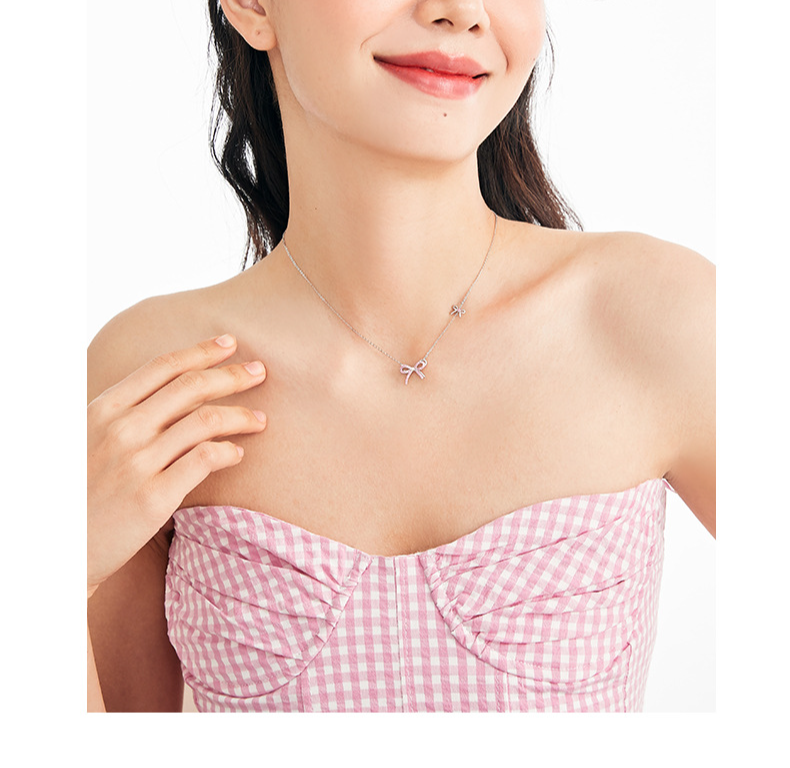 Collana con ciondolo farfallino Collana con nastro Collana con fiocco Collana con fiocco Gioielli per donne e ragazze_voghion.com