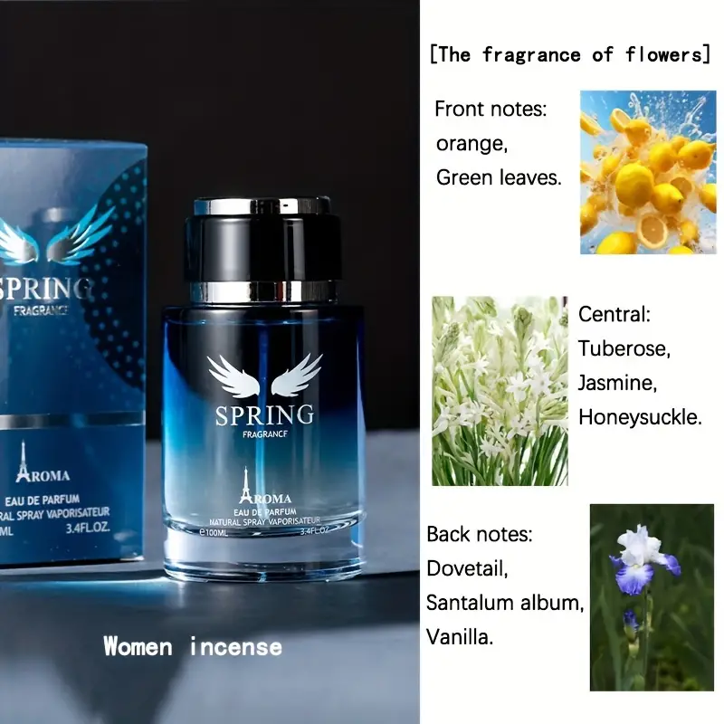 100 ml Eau de Parfum für Frauen und Männer, erfrischender und langanhaltender Duft mit blumigen Noten, Parfüm für Verabredungen und den Alltag, ein perfektes Geschenk_voghion.com