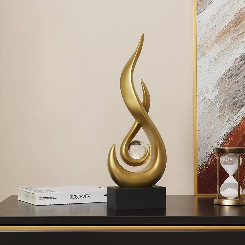 Light High End Flame Play Beads Ornaments Office Living Room TV Wine Cabinet Decoration Crafts Housewarming Gift_voghion.com