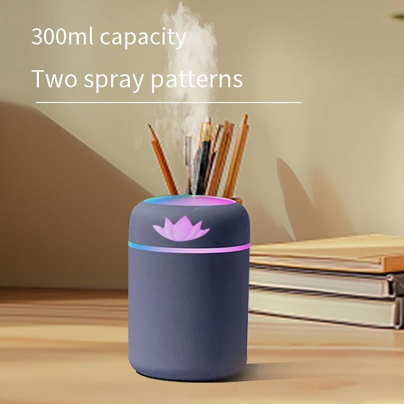 Compact USB Aroma Diffuser With Colorful LED Lights - Mini Humidifier For Home, Office & Car - Silent Operation, Auto Shut-Off, No Battery Needed_voghion.com
