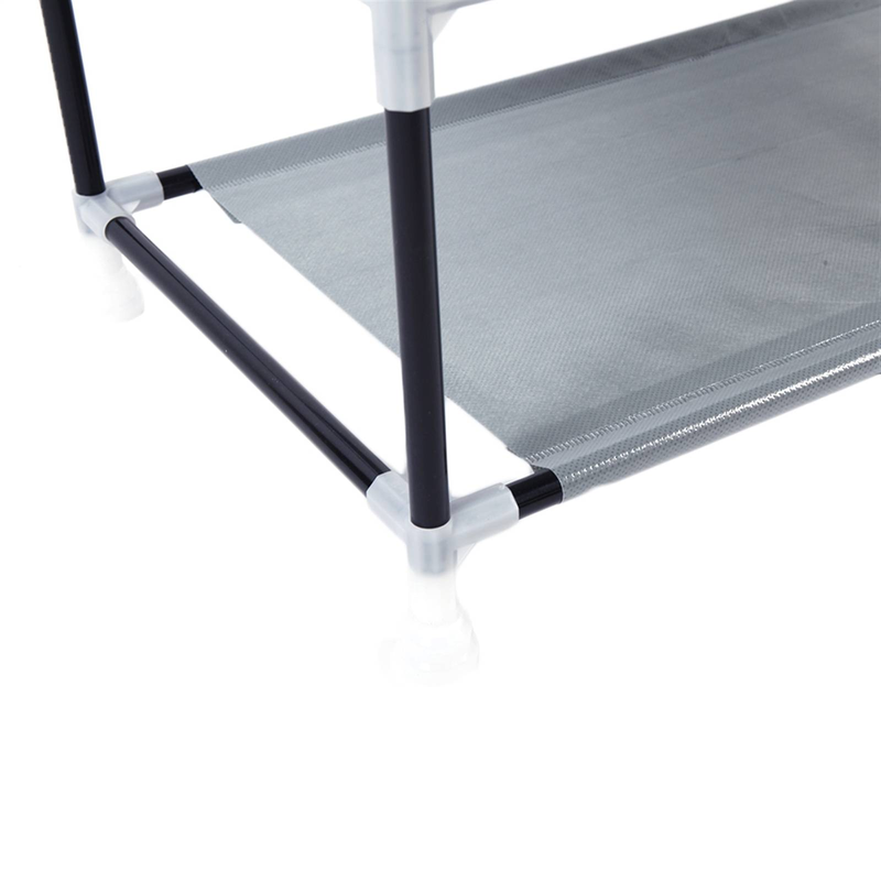 Étagère à chaussures non tissée à 10 niveaux et 9 cubes – Rangement peu encombrant, couleur café, pour l'entrée, le placard et la chambre_voghion.com