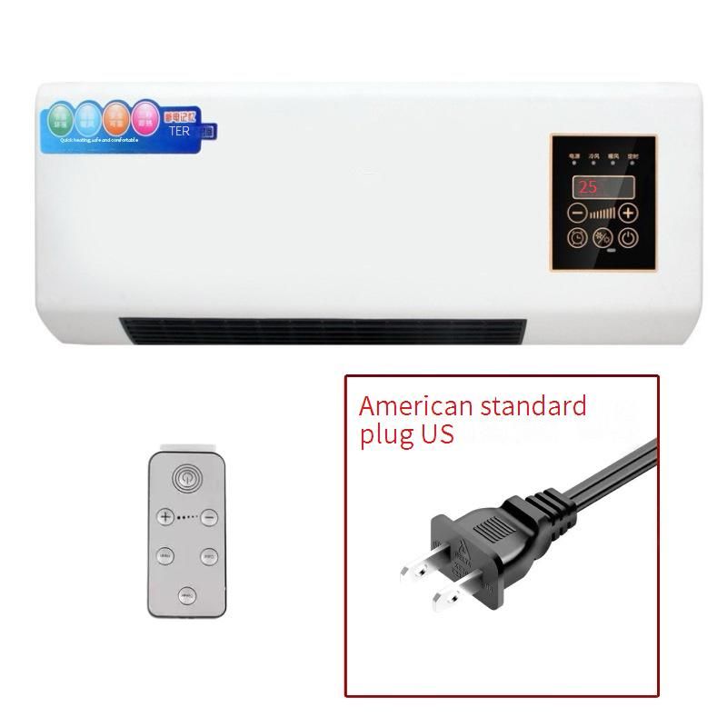 Calefactor de pared de cerámica PTC de 1500 W con control remoto, 3 velocidades ajustables, protección contra sobrecalentamiento, ideal para baño, dormitorio y oficina._voghion.com