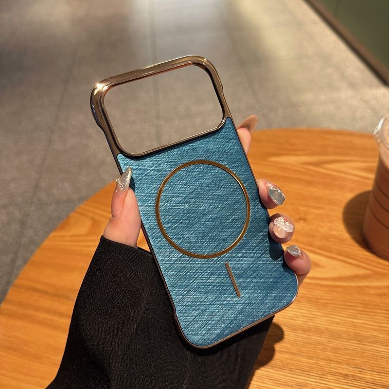 Gold Electroplated Bezel-less Design Is Suitable For Apple 17 Pro Magnetic Phone Case, IPhone 16 Pro Max Ultra-thin Heat Dissipation._voghion.com
