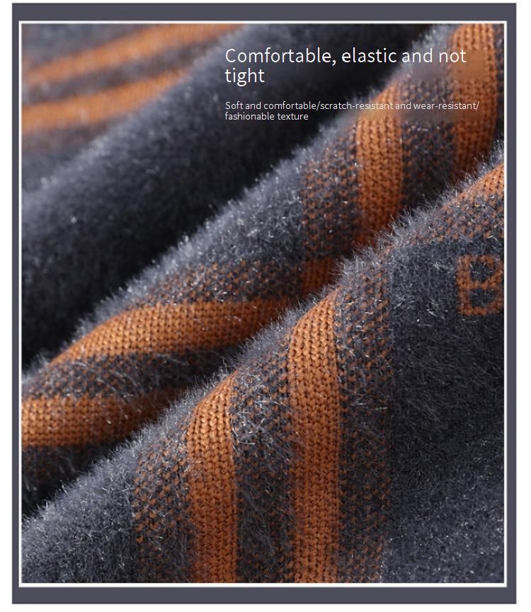 Pull d'hiver pour homme en maille, col roulé semi-roulé, coupe décontractée, doux et chaud, style oversize_voghion.com