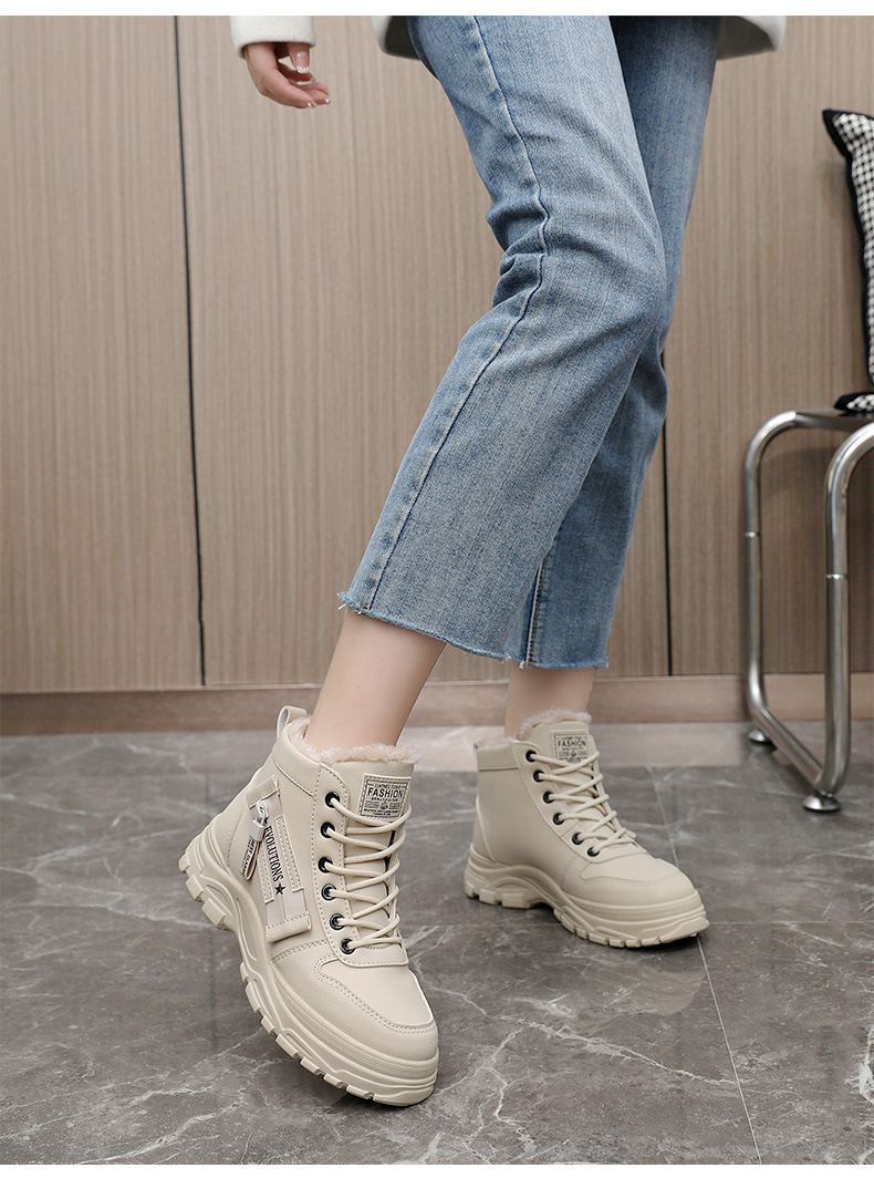 Winter plus größe casual und fleece winter alle spiel student frauen schuhe_voghion.com