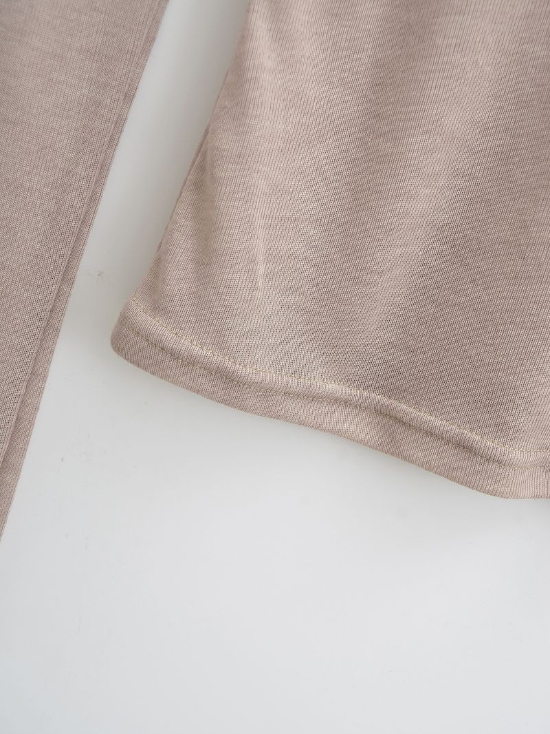 Light Thin Long Sleeved T-shirt For Women In Autumn 2025, Pure Seductive, With A Spicy Girl Temperament. Round Neck Slim_voghion.com
